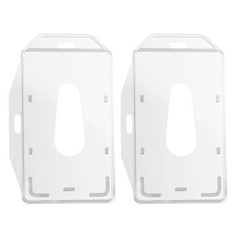 Étuis Rigides Transparents Pour Cartes - Lot De 10, 101x60mm, Pour 2 Cartes, Fente Pouce