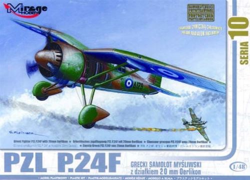  Maquette MIRAGE HOBBY PZL P.24 A propos de Luftwaffe avec de la r&eacute;sine
