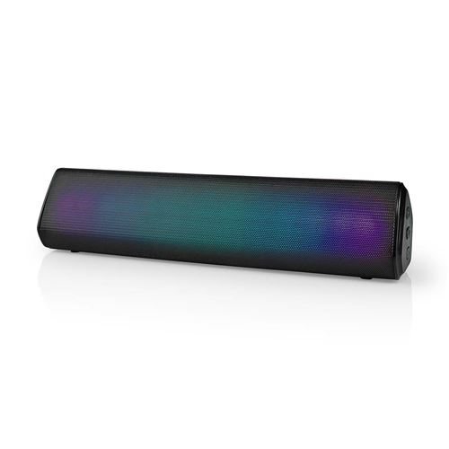 Enceinte bluetooth led 18w-2x 9w-jumelable Nedis SPBT2006BK
