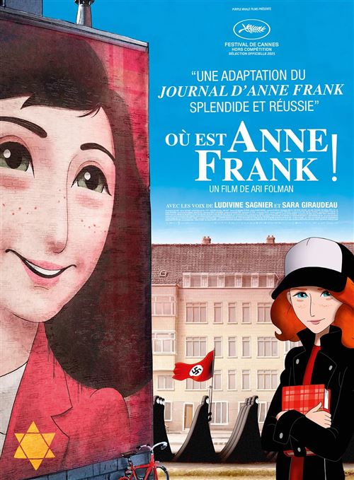 Affiche de Cinéma Originale - Où est Anne Frank! - 2021 - Ari Folman - 120x160cm