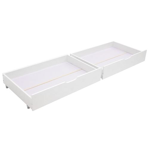 Non Communiqué Blanc Lot De 2 Tiroirs De Rangement S Pour Lit