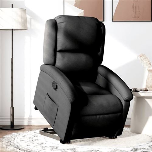 Vidaxl Noir Fauteuil Inclinable - Tissu - Image 3