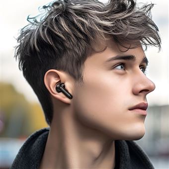 Écouteurs Bluetooth 5.4 Sans Fil - Stéréo HiFi 3D, 46h Autonomie, IPX7 étanche - Blanc