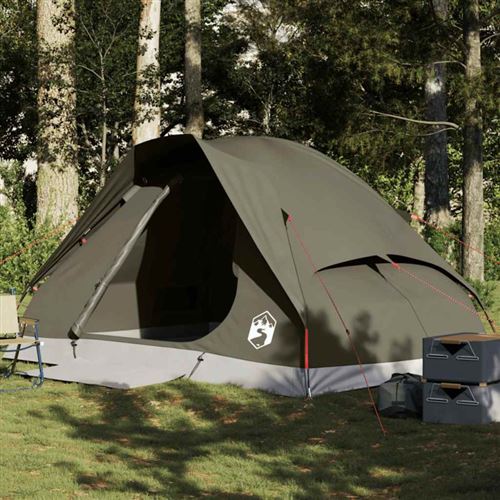 vidaXL - Tente de camping - 4 Personnes - Marron - Image 2