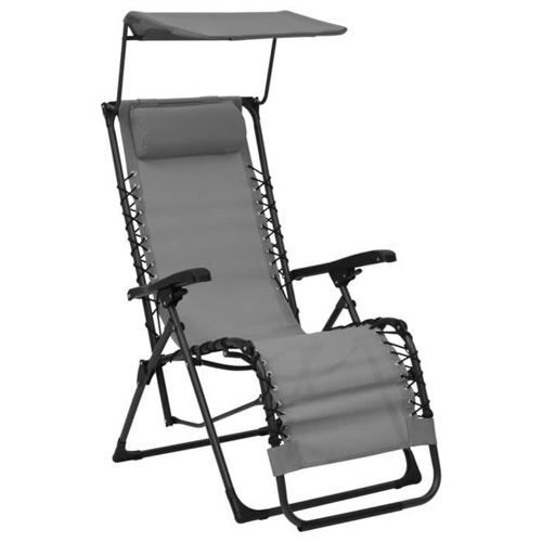 Non Communiqué Gris Vidaxl Chaise Pliable De Terrasse Textilène