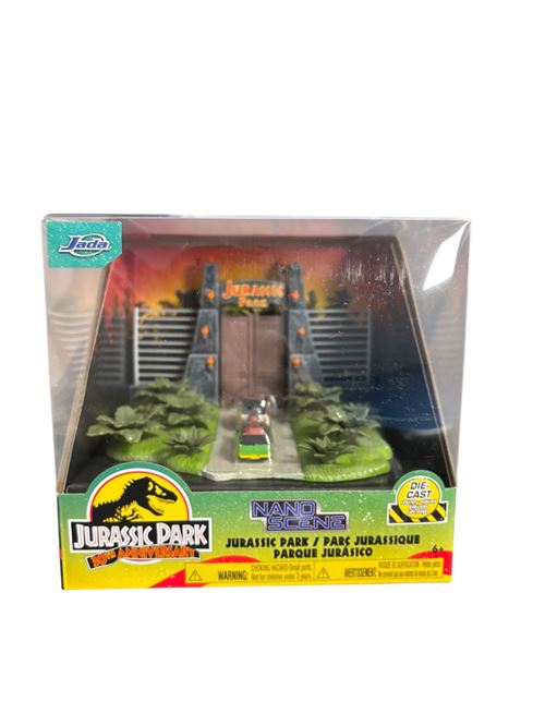 Voiture Jada Nano Jurassic Park's Entry with 2 Vehicles Hollywood Rides - Jada