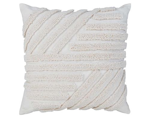 Non Communiqué Blanc Emilia - Coussin - Polyester Et Coton - 45X45 Cm