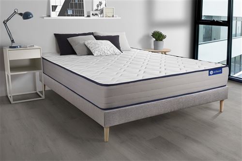 Matelas + sommier 200x200 latex et m&eacute;moire de forme ACTISOM - Actilatex form