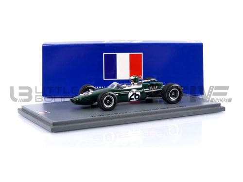 Voiture Miniature de Collection SPARK 1-43 - BRABHAM BT23 - Winner GP de Pau 1967 - Green - SF250