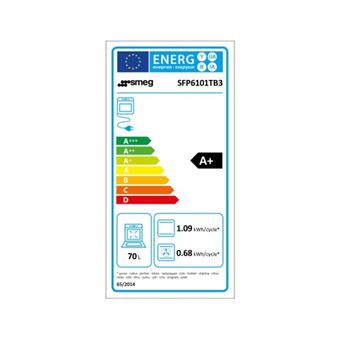 SMEG Four encastrable pyrolyse SFP6101TB3, Linéa, 70 litres, 10 modes de cuisson