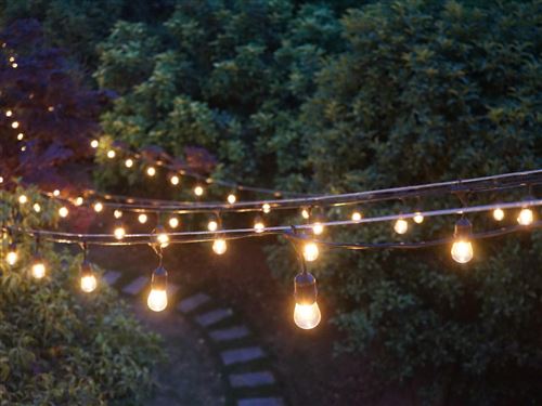 Guirlande lumineuse guinguette emboîtable - 10 ampoules ambrées - 10 mètres - BASALTE