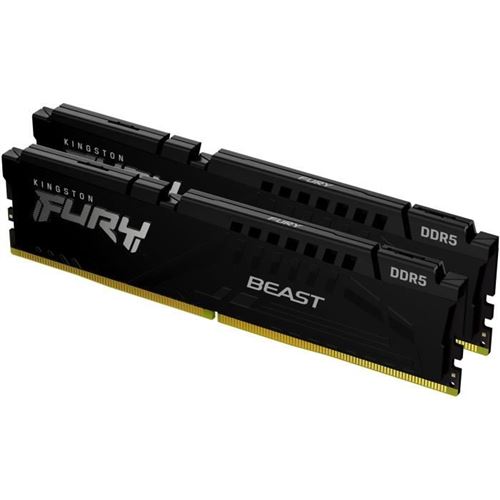 Kingston FURY Beast - DDR5 - kit - 16 Go: 2 x 8 Go - DIMM 288 broches - 5600 MHz / PC5-44800 - CL40 - 1.25 V - mémoire sans tampon - on-die ECC