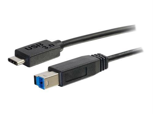 C2G 3m USB 3.1 Gen 1 USB Type C to USB B Cable M/M - USB C Cable Black - Câble USB - USB Type B (M) pour 24 pin USB-C (M) - USB 3.1 - 3 m - noir
