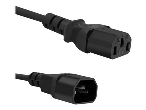 Qoltec - Câble d'alimentation - power IEC 60320 C13 pour IEC 60320 C14 - CA 250 V - 10 A - 3 m