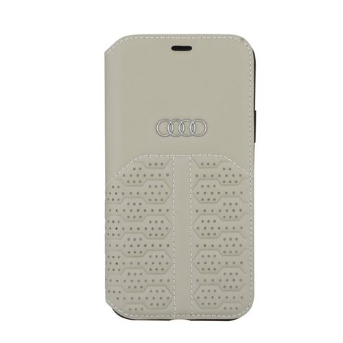 Audi Coque en cuir pour iPhone 12 Pro Max - beige