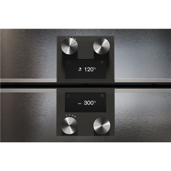 Four Série 400 Gaggenau 60 x 60 cm Charnière de la porte: À gauche, Inox sous verre BO471112