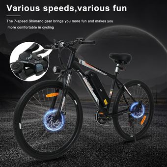 COLORWAY Velo electrique pour Adultes velo de Montagne 26 EBike avec Batterie Amovible 36V 15Ah ecran LCD Frein a Disque Double ebike Noir Velo electrique Achat prix fnac