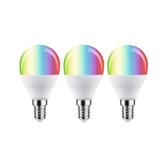 Standard 230 V Smart Home Zigbee 3.0 Sphérique LED E14 3x470lm 3x5W RGBW+ gradable Dépoli - 1