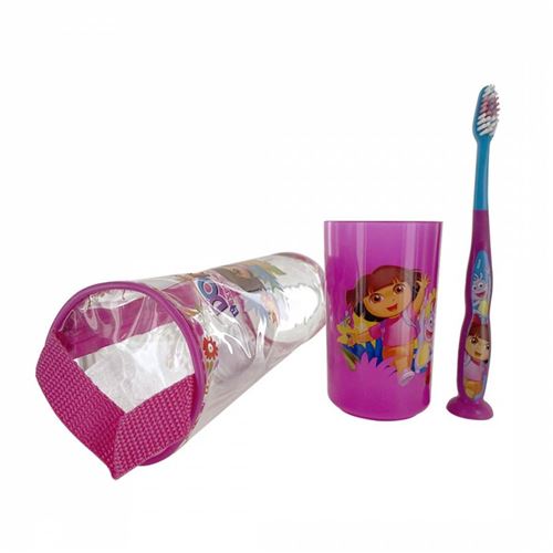 Kit de 3 Pi&egrave;ces pour Enfant &agrave; Motif Dora l'Exploratrice Multicolore