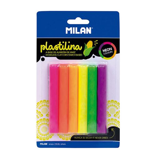 MILAN - Pâte à modeler - 6 barres de 70 g - Couleurs Néon - Image 3