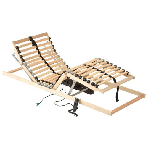 Sommier &agrave; lattes &eacute;lectrique avec 28 lattes 7 zones 80x200 cm 321823