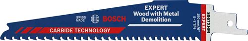 10 Lames de scie sabre Expert Carbure Démolition bois et métal S 967 XHM - 150 mm - BOSCH - 2608900397