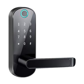 Serrure intelligente sans clé entrée principale en bois empreinte digitale porte