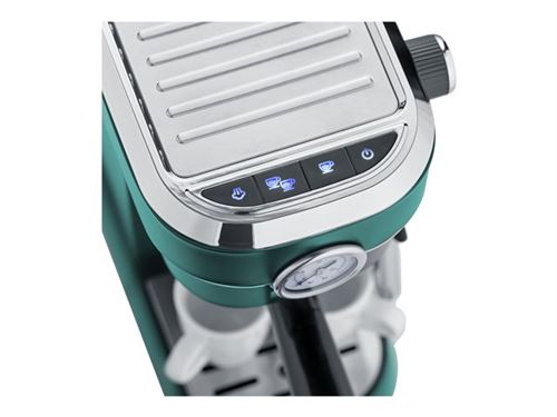 SEVERIN Espresa Plus KA 9270 - Machine à café avec buse vapeur Cappuccino - 15 bar - matt green/brushed stainless steel/black