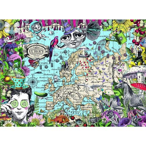 Puzzle Ravensburger - Carte de l'Europe, 500 pièces