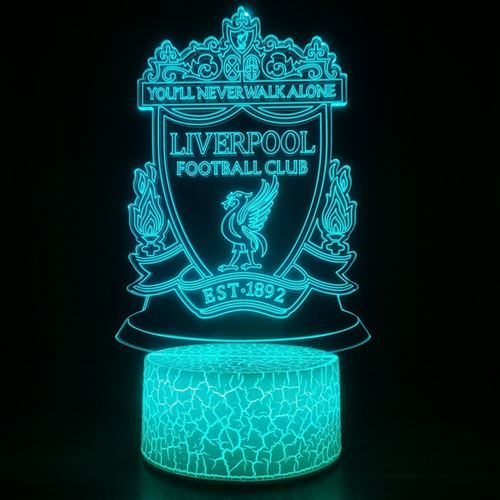 Lampe d'illusion 3D VORMOR Veilleuse Tactile 7 Couleurs avec Télécommande - Liverpool FC
