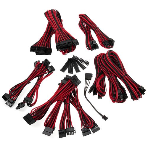 Bitfenix alchemy 2.0 psu cable kit, bqt-series sp11 - noir/rouge