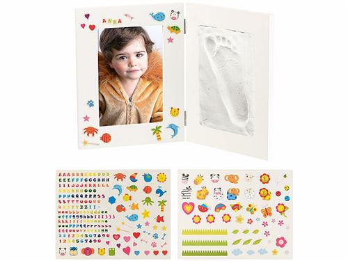 Your Design : Cadre 3 en 1 spécial bébé avec photo et moulages - Petit