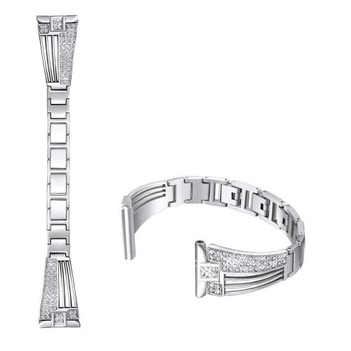 Facile à régler en cristal métal montre bracelet bande pour Fitbit Versa Lite