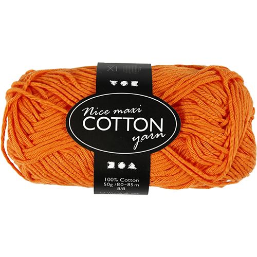 Creotime cordon de coton 85 m orange