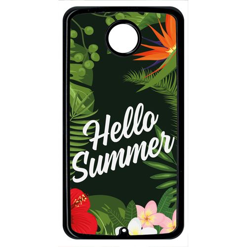 Coque Google Nexus 6 Hello Summer Tropical Fond Vert 2