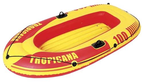 Jilong bateau gonflable Tropicana 98 x 185 cm vinyle jaune/rouge
