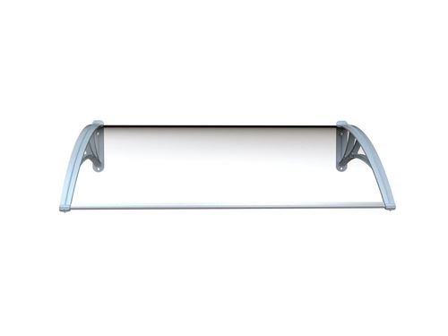 Auvent de porte en aluminium 120 x 92,5 cm courbé en kit COPALINA