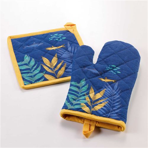 Paris Prix - Gant & Manique Coton blue Lagoon 28cm Bleu