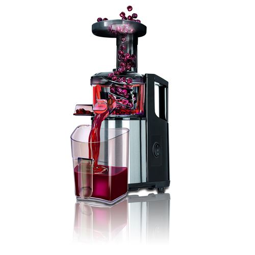 MPM MSO-12M Extracteur de jus de fruits et légumes pressés à froid, basse vitesse 60RPM 150W Plata