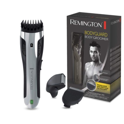 Remington Tondeuse Rasoir Corps Homme Bodyguard, 5 Sabots, 2 Têtes Interchangeables - BHT2000A