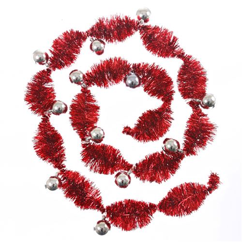 Atmosphera - Guirlande de no&euml;l Pompon - 12 boules - 200 - Argent