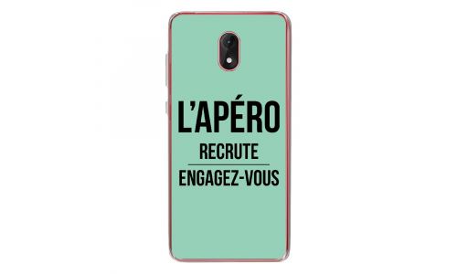Coque souple pour Wiko Lenny 5 avec impression Motifs l'apéro recrute turquoise
