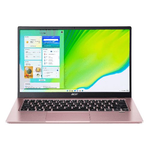 Acer Swift 1 Sf114-32-P5Ze - Intel Pentium Silver - N5000 / 1.1 Ghz - Windows 10 Home 64 Bits En Mode S - UHD Graphics 605 - 4 Go Ram - 128Go SSD - 14" Ips 1920 X 1080 (Full Hd) - Wi-Fi 5 - Rose Sakura - Clavier : Français