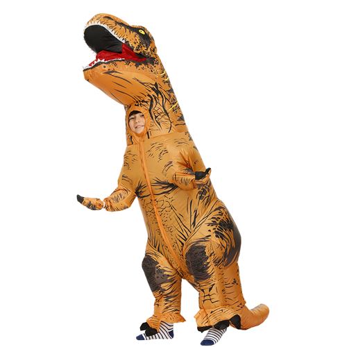AirSuit® Déguisement Gonflable XXL T-Rex pour Enfants, Taille 120 à 150cm, Costume Dinosaure, En Polyester très Résistant - Agréable à Porter, Système de Gonflage Inclus