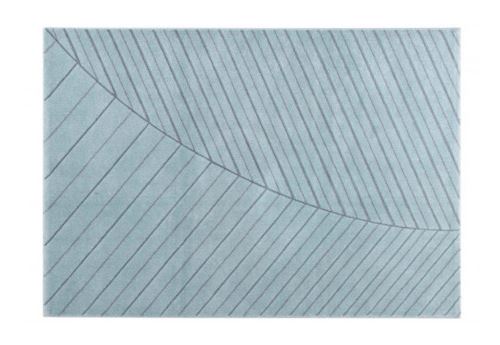 Tapis style scandinave FJORD - polypropylène et jute - 160x230 cm - Bleu