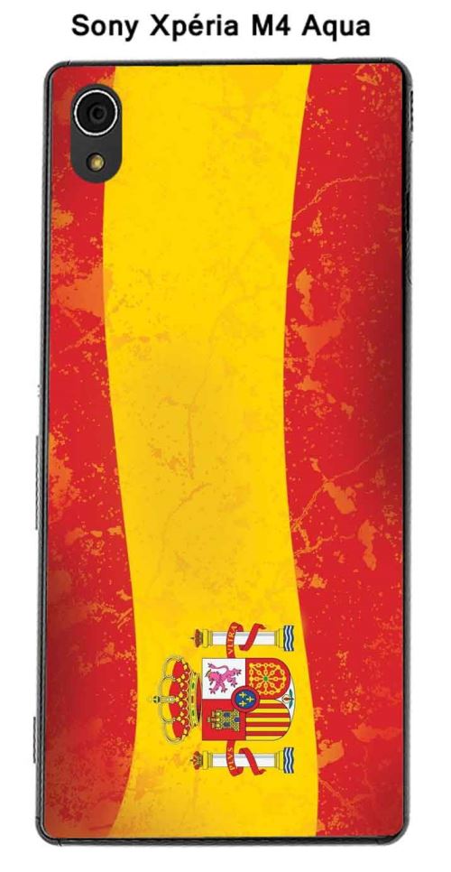 Coque Drapeau Espagne vintage pour Sony Xpéria M4 Aqua