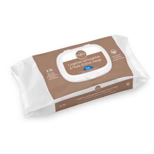 Lingettes Nettoyante à l huile d'Olive x70