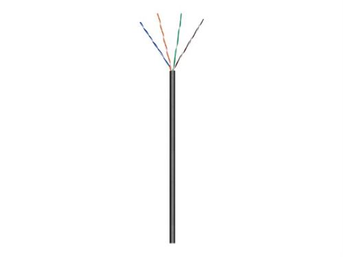 goobay - Bulkkabel - 100 m - UTP - CAT 5e - buiten, met strengen - zwart