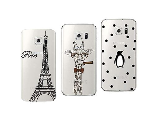 Samsung Galaxy S6 - Pack de 3 Coques souples et résistantes avec impression fantaisie