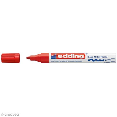 Marqueur peinture multisurfaces Edding 750 - Rouge
